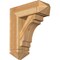 Ekena Millwork Merced Arts and Crafts Rough Sawn Bracket w/ Offset Brace, Western Red Cedar, 8"W x 22"D x 26"H BKT0806X22X26MRC03RWR - alternate 1